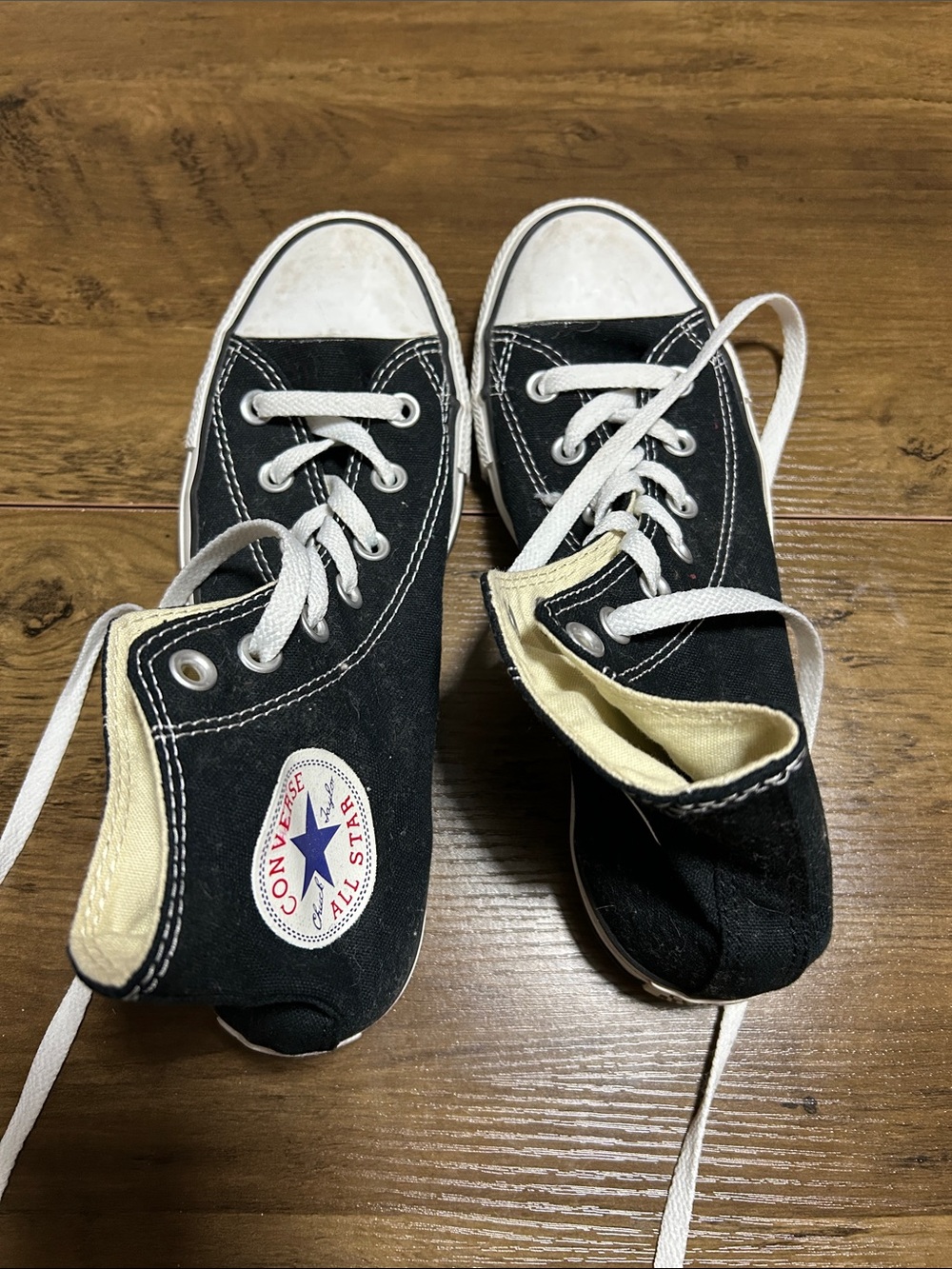 Converse Black Canvas High-Top Sneakers with White Accents